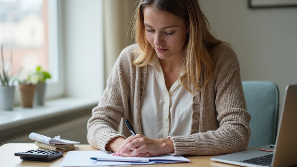 Budgetplanering för hyresgäster med kalkylblad och anteckningsbok